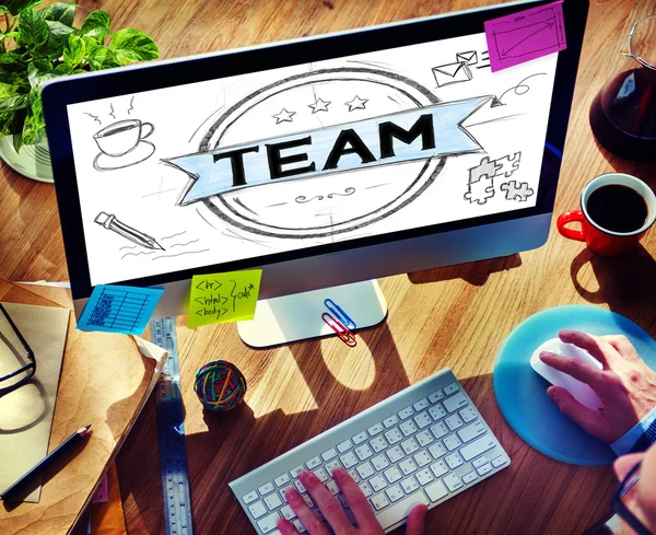 Teamwork, Group Collaboration Concept — Stock Photo, Image