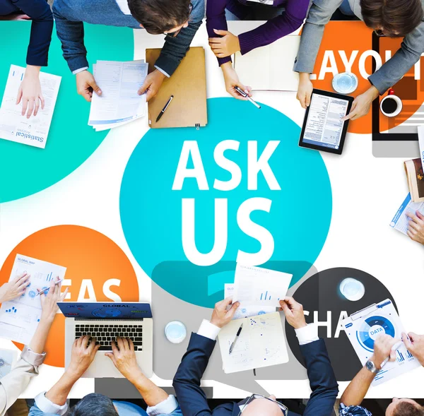 Ask us Service  Concept — Stock Photo, Image