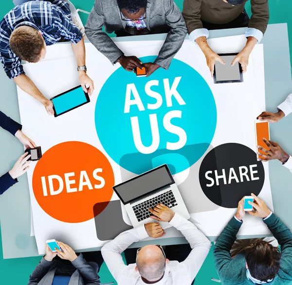 Ask us Service  Concept — Stock Photo, Image