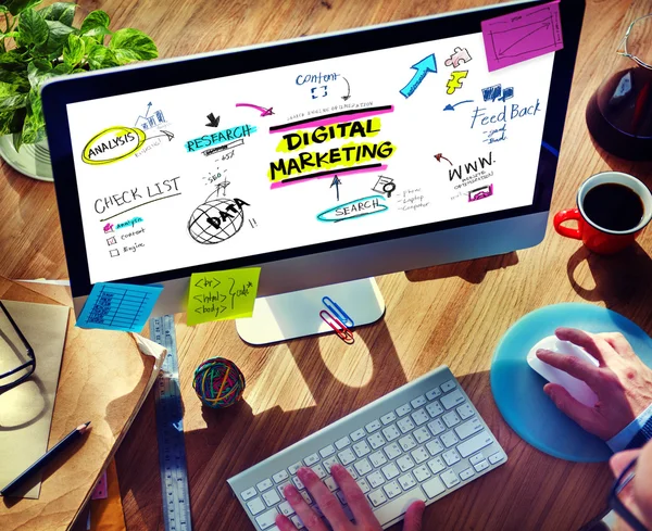 Konzept für digitales Marketing Branding — Stockfoto
