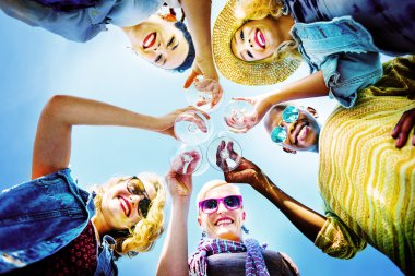 Beach kutlama yaz konsepti