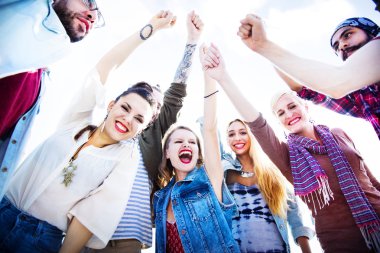 Grup arkadaşları tatil kavramının