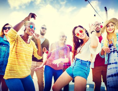 Beach parti yaz konsepti