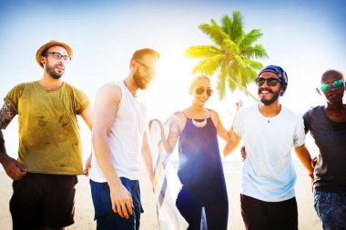 Dostluk gevşeme yaz plaj