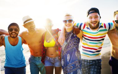 Dostluk gevşeme yaz plaj