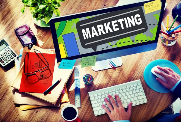 Marketing stratégia koncepció — Stock Fotó