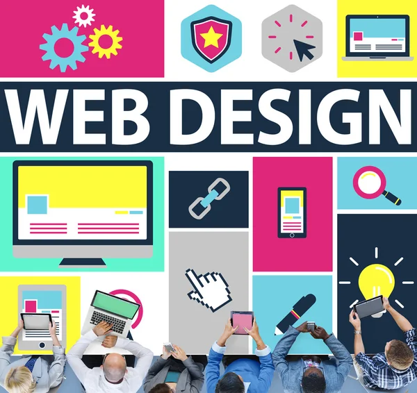 웹 디자인 개발 스타일 아이디어 인터페이스 개념 — 스톡 사진