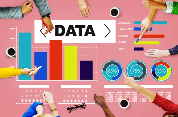 Analýzy dat grafu výkonu vzor statistické informace — Stock fotografie