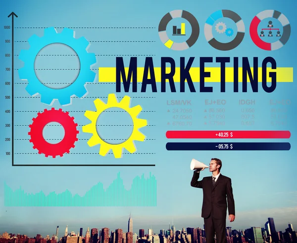 Marketing Reklama komercyjnych koncepcja — Zdjęcie stockowe