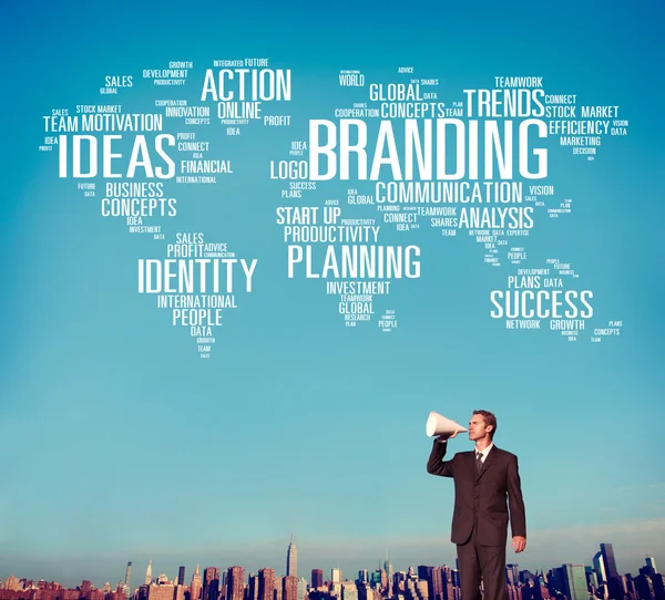 Man and Branding Concept — Stock Photo, Image