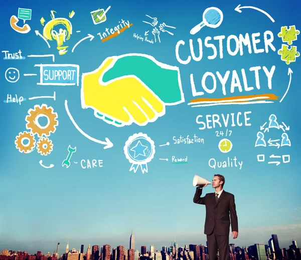 Man and Customer Loyalty Concept — Stock Photo, Image