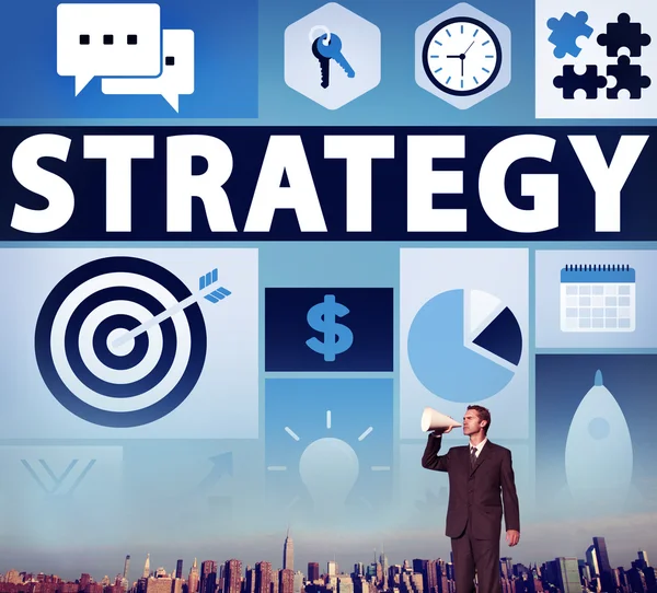 Hombre y concepto de estrategia — Foto de Stock