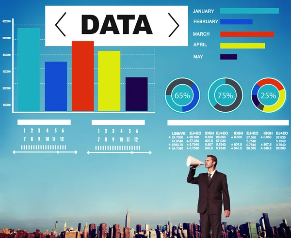 Hombre y concepto de datos —  Fotos de Stock