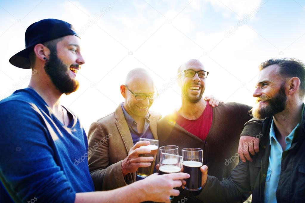 Friends Hanging Out Drinking Concept