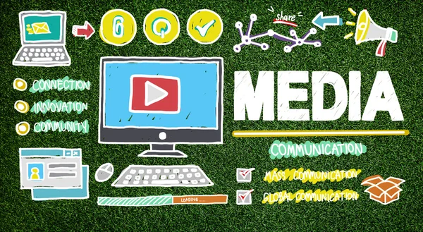Media Devices Communication Concept — Stock Photo, Image