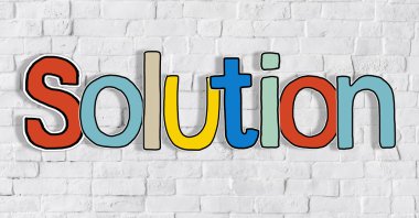 Çözüm ve tuğla duvar