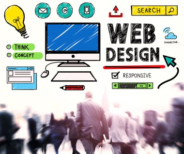 iş insanlar ve web tasarım konsepti