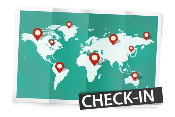Check-in Reisekonzept — Stockfoto
