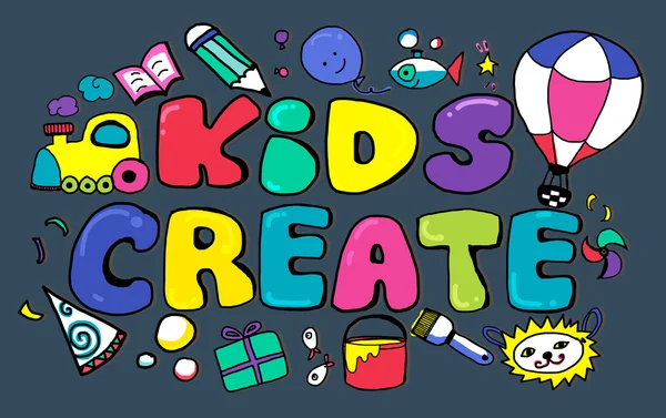 Los niños crean concepto — Foto de Stock