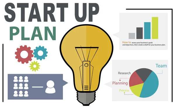 Start Up infographic koncepce — Stock fotografie