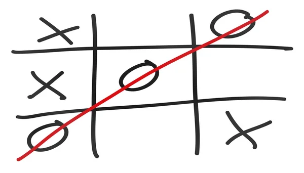 Jogo de Tic Tac Toe — Fotografia de Stock