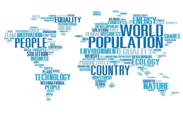Международная концепция народонаселения мира — стоковое фото