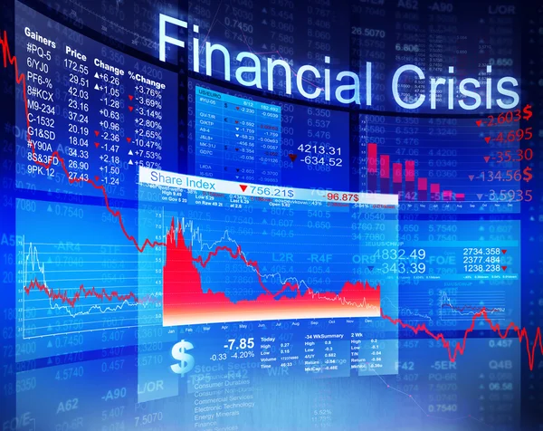 金融危机经济市场 — 图库照片