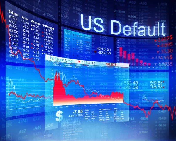 US Default Crisis Economic Stock Market — Stock Photo, Image