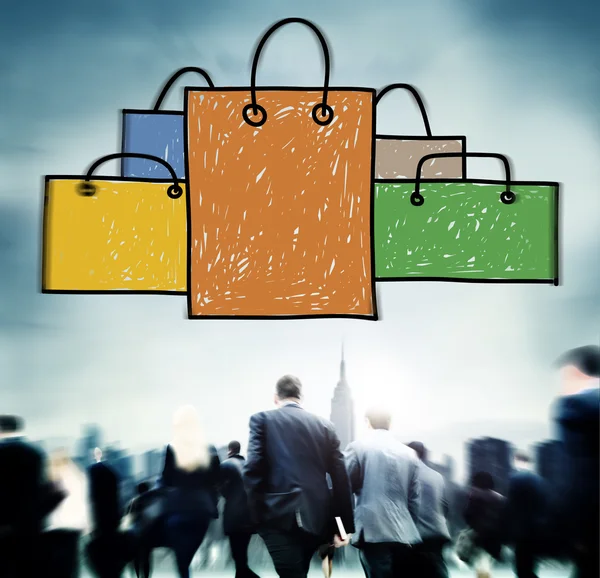 Üzleti és bevásárló hordfüles táskák — Stock Fotó
