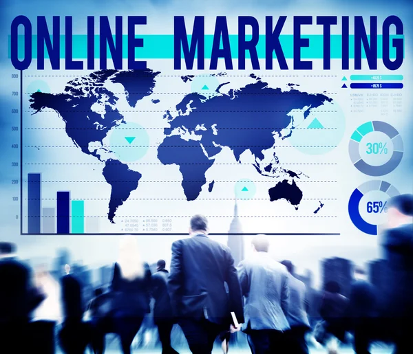 Business People e concetto di marketing online — Foto Stock