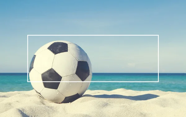 Calcio sulla spiaggia Attività — Foto Stock