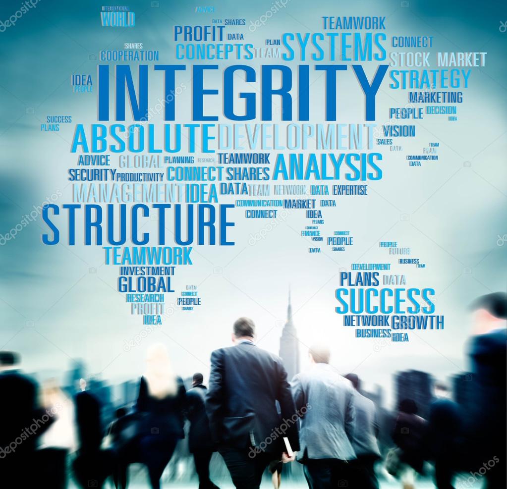 Business people walking and Integrity Concept