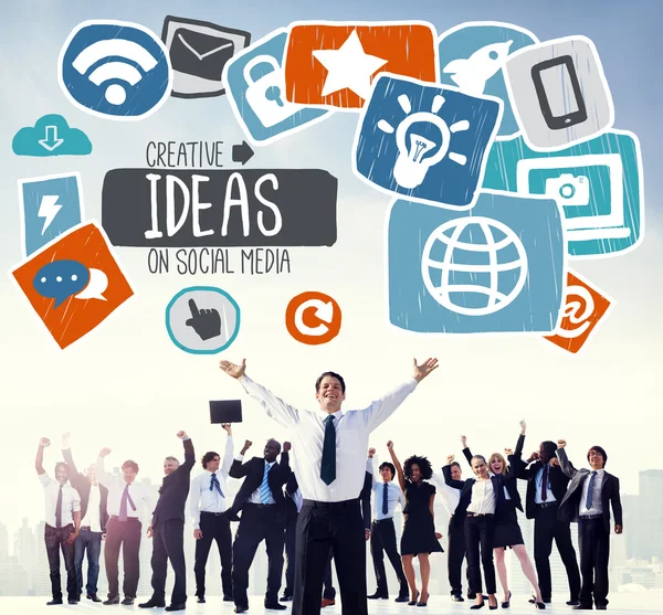 Business people with working ideas — Stock Photo, Image