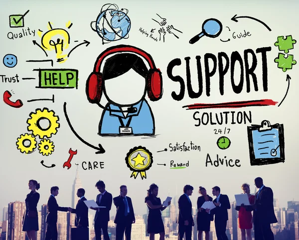 Concetto di consulenza per soluzioni di supporto — Foto Stock