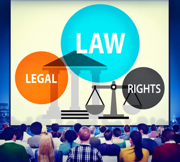 Grup insan ve hukuk, hakları kavramı — Stok fotoğraf