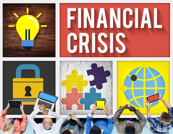 Concepto contable de crisis financiera — Foto de Stock