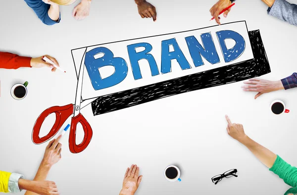 브랜드 마케팅 광고 컨셉 — 스톡 사진