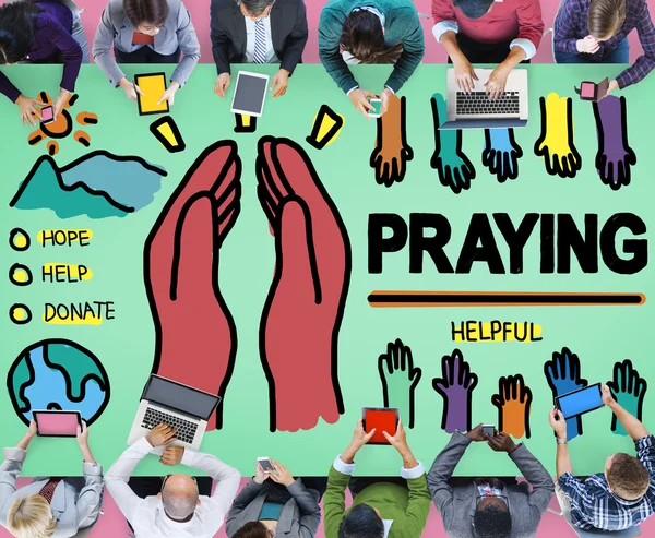 Praying Hope Religion Concept — Stock Photo, Image
