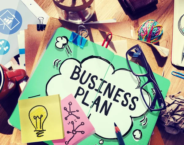 Business Plan proces Concept — Stockfoto
