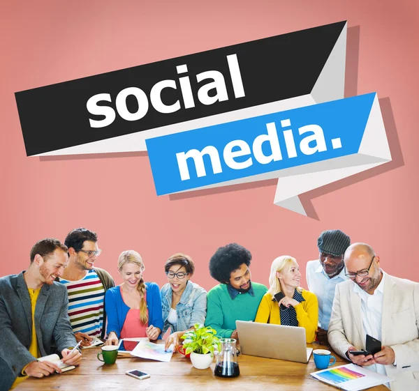 Szociális média kommunikációs hálózat fogalma — Stock Fotó