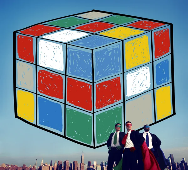 Jeu de Puzzle Cube Concept de Cube — Photo