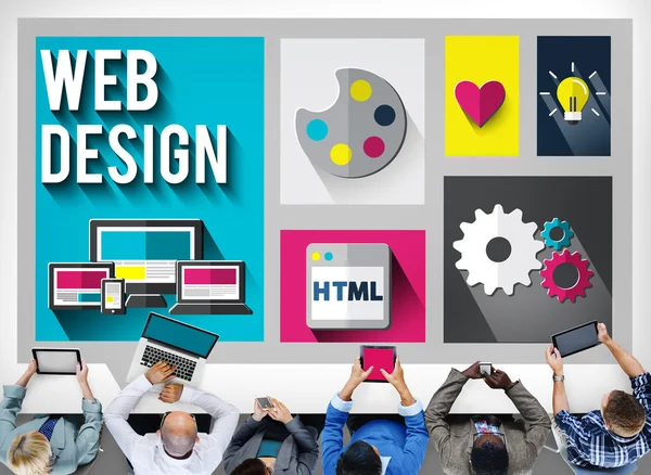 Concetto di sviluppo del Web Design — Foto Stock