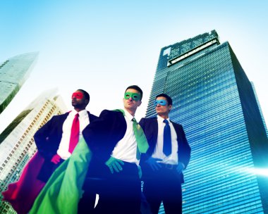 Süper kahraman iş insanlar kavramı