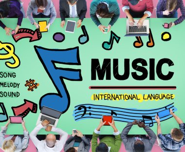 Müzik notlar şarkı