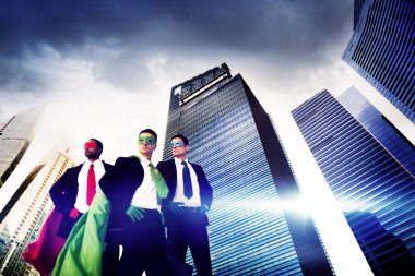 İşadamları süper kahraman kostümleri