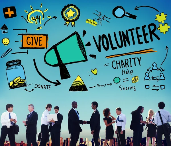 Volunteer Charity Help Sharing Concept — Stock Photo, Image