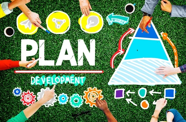 Concepto de desarrollo del plan —  Fotos de Stock