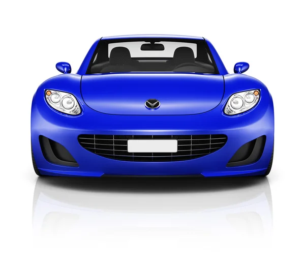 Синий автомобиль Современный вид — стоковое фото