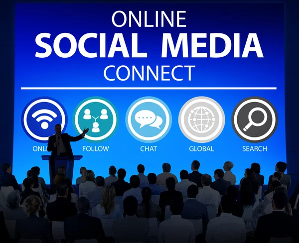 Concetto di social media online — Foto Stock