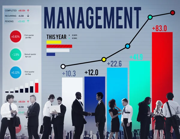 Concepto de estrategia de organización de gestión — Foto de Stock